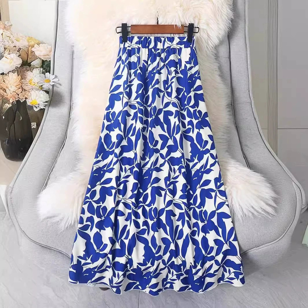 ZARA Summer Beach Vacation Printed Elastic Waist Loose Casual Chic Skirt